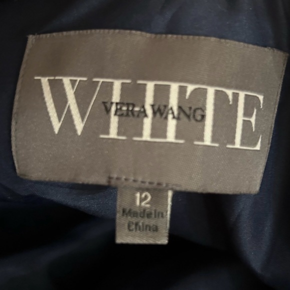 Vera wang one shoulder dress with satin sash. - Picture 4 of 7